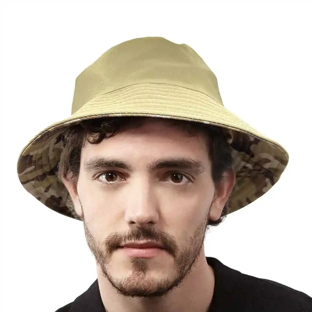 Vissershoedje Reversible Camouflage Groen 4 Vissershoedje Reversible Camouflage Groen - Afbeelding 2