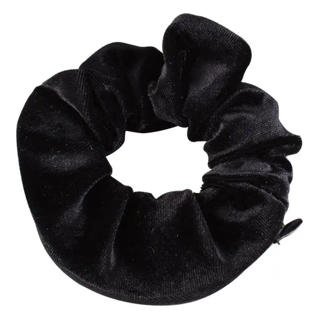 Scrunchie Met Ritssluiting Zwart 3 Scrunchie Met Ritssluiting Zwart