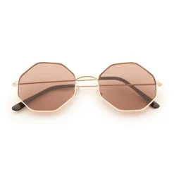 Ronde Hoeken Zonnebril | Bruin
