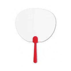 Waaier Met Handvat Transparant/rood