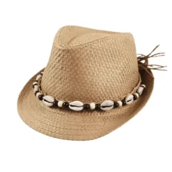 Fedora Hoedje Schelpen Bruin