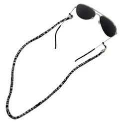 Rond Brillenkoordje Met Print Zwart