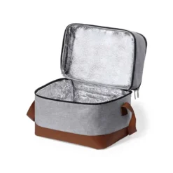 2-vaks Koeltas Met Schouderband RPET Grijs/bruin -Festival Supply Winkel 5965 ba3c 495e 9263 9d40476088ce