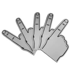 Foam Hand Wijsvinger Wit 5 Stuks