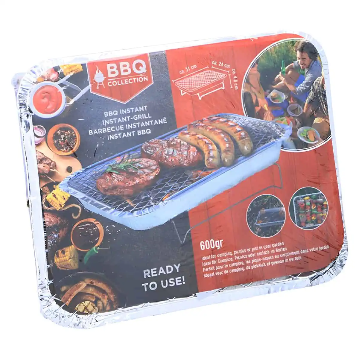 Instant Wegwerp Barbecue 600 Gram 6 Instant Wegwerp Barbecue 600 Gram - Afbeelding 4
