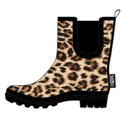 Regenlaarzen Panterprint Beige Laag Model Maat 42