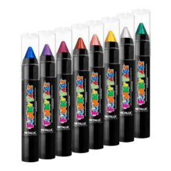 Metallic Face Paint Stick Set 8 Stuks