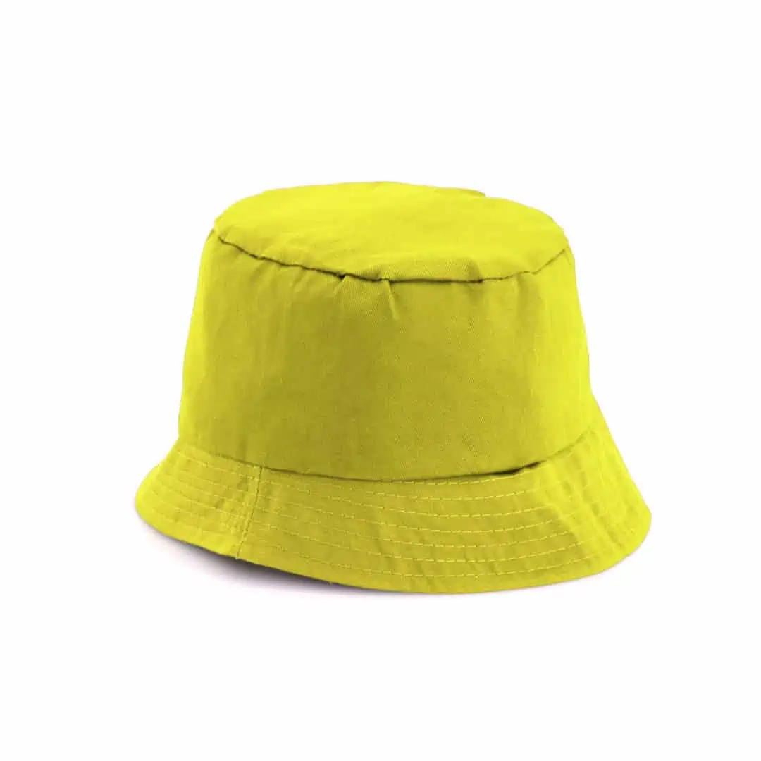 Bucket Hat Katoen Geel 3 Bucket Hat Katoen Geel