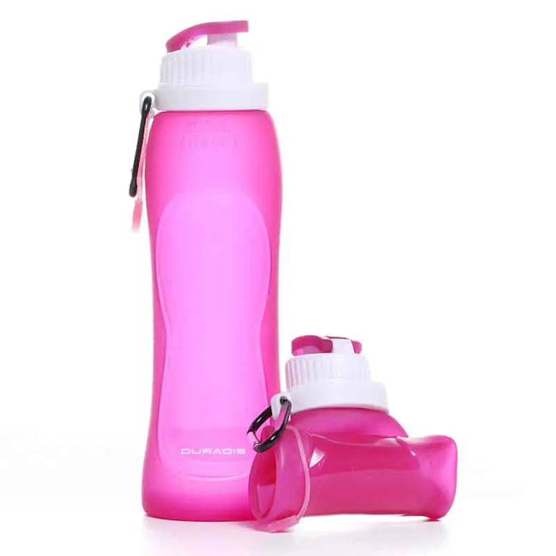 Opvouwbare Waterfles 500 Ml Roze 3 Opvouwbare Waterfles 500 Ml Roze
