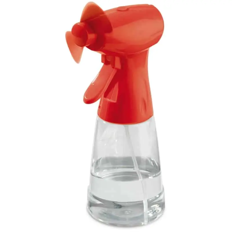 Ventilator Met Waterverstuiver Rood 3 Ventilator Met Waterverstuiver Rood