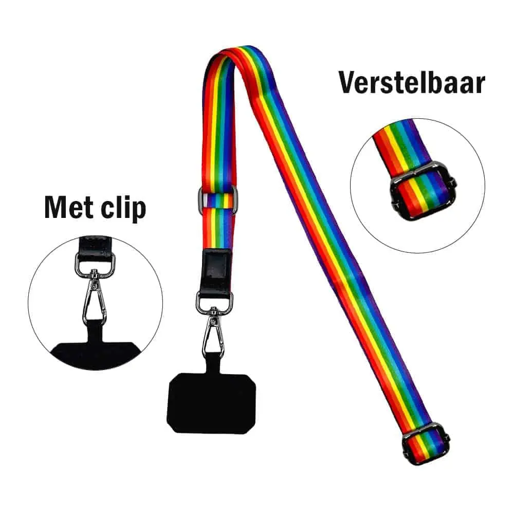 Yucka Telefoonkoord Universeel – Rainbow 4 Yucka Telefoonkoord Universeel – Rainbow - Afbeelding 2