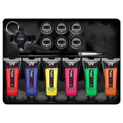 Festival Supply Winkel -Festival Supply Winkel Neon UV Face Body Paint Kit Giftset Contents