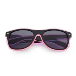 NEON Zonnebril Zwart | Neon Roze
