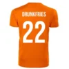 Unisex Oranje T-shirt | Drunkfries -Festival Supply Winkel T shirt drunkje