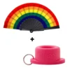 Festival Waaier Regenboog Vlag + Roze Partydop -Festival Supply Winkel a86d 953d 45b6 b4d1 45af1bf731d7