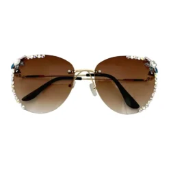 Zonnebril Diamant Bruin