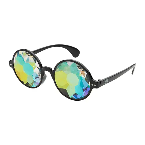 Basic Caleidoscoop Bril Zwart | Flower 4 Basic Caleidoscoop Bril Zwart | Flower - Afbeelding 2