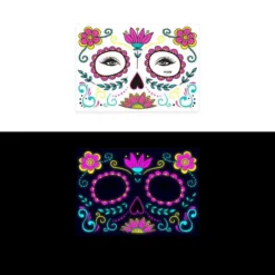 Plaktatoeage Halloween Met Fluorescerend UV Effect