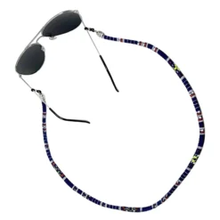 Rond Brillenkoordje Met Print Blauw