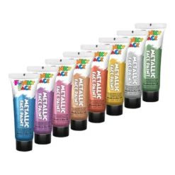 Metallic Face & Body Paint Set 8 Stuks